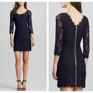 DIANE VON FURSTENBERG Zarita Scoop Lace Dress II50
